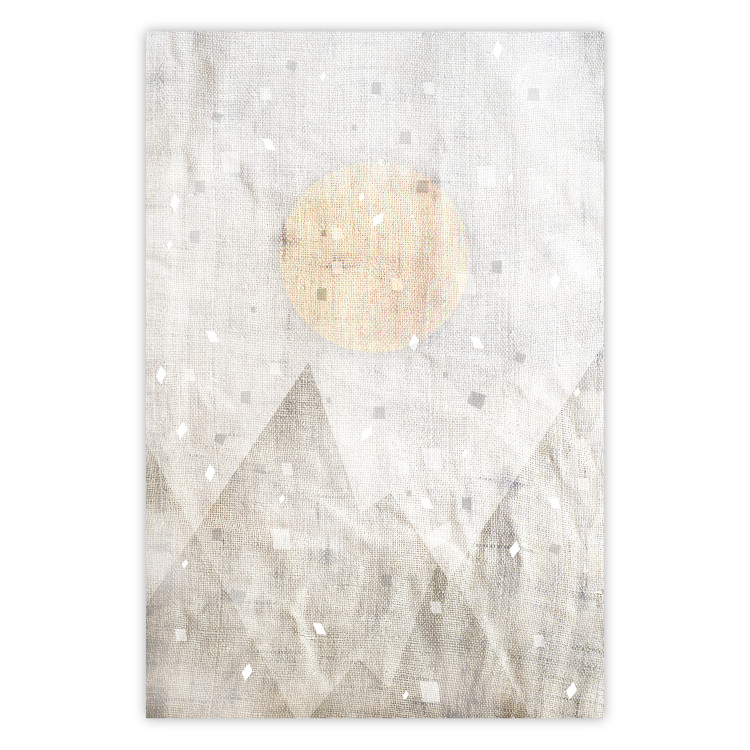 Wall Poster May Snow - abstract beige texture with geometric figures 127343