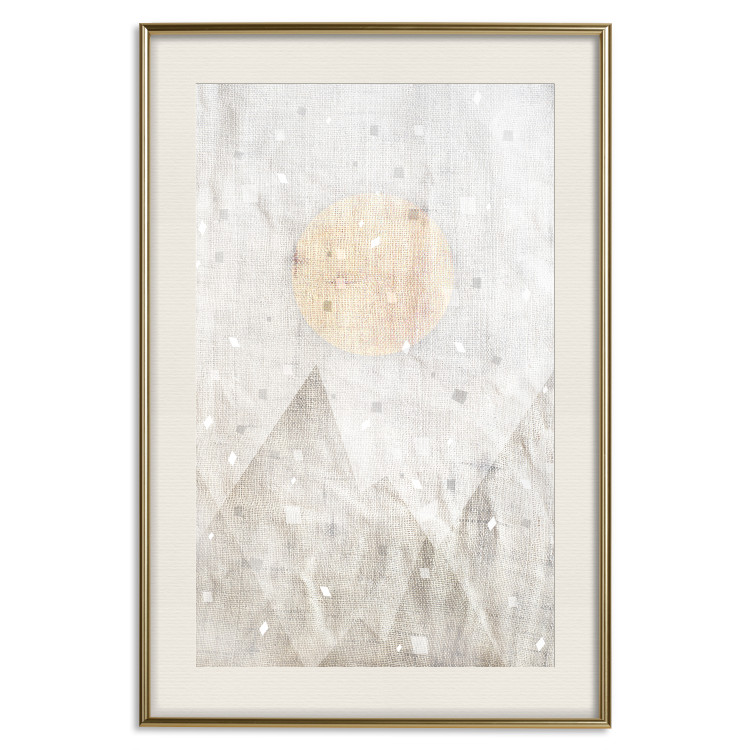 Wall Poster May Snow - abstract beige texture with geometric figures 127343 additionalImage 20