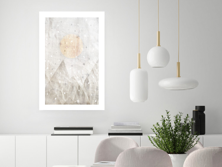 Wall Poster May Snow - abstract beige texture with geometric figures 127343 additionalImage 5