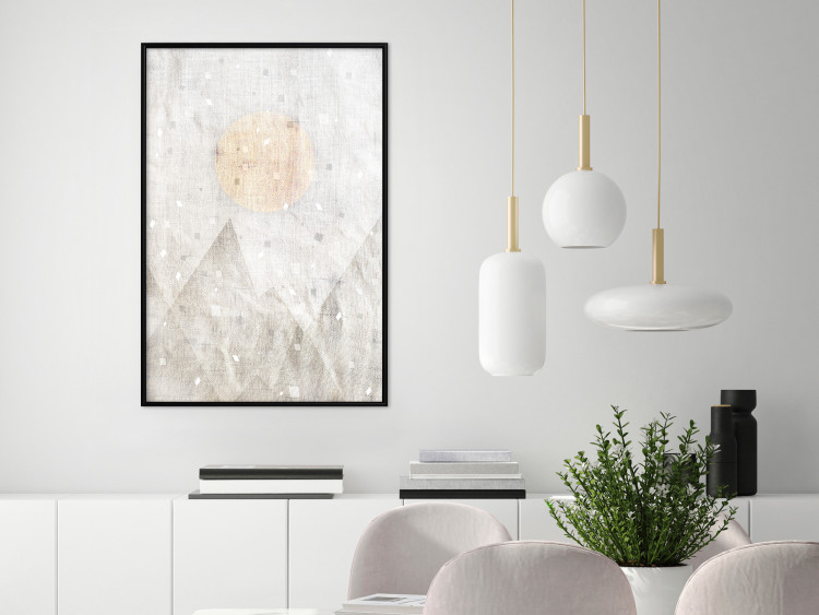 Wall Poster May Snow - abstract beige texture with geometric figures 127343 additionalImage 11