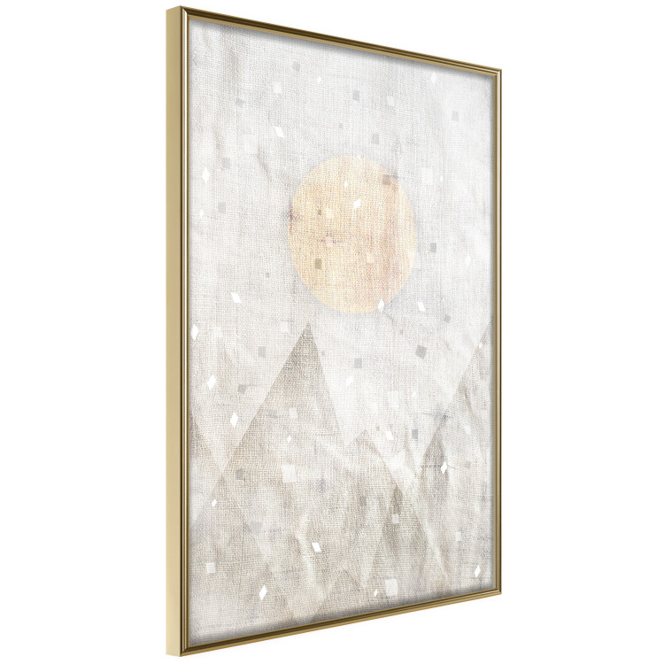 Wall Poster May Snow - abstract beige texture with geometric figures 127343 additionalImage 12