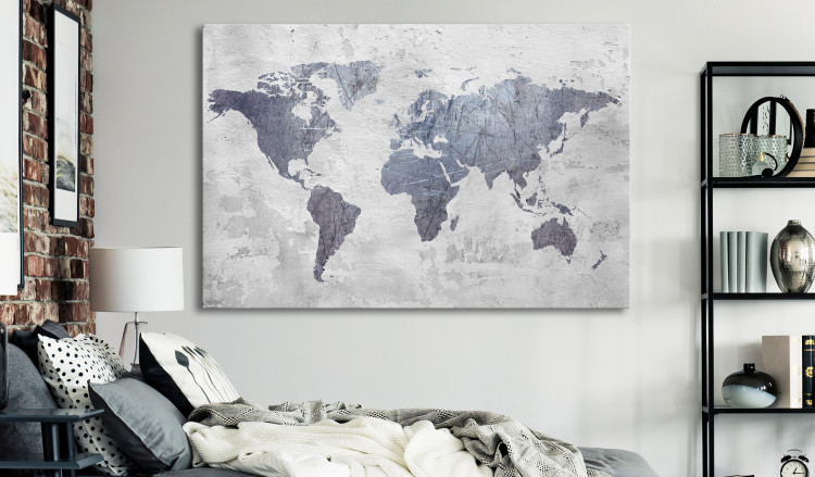 Large canvas print Concrete World Map [Large Format] 128343 additionalImage 6