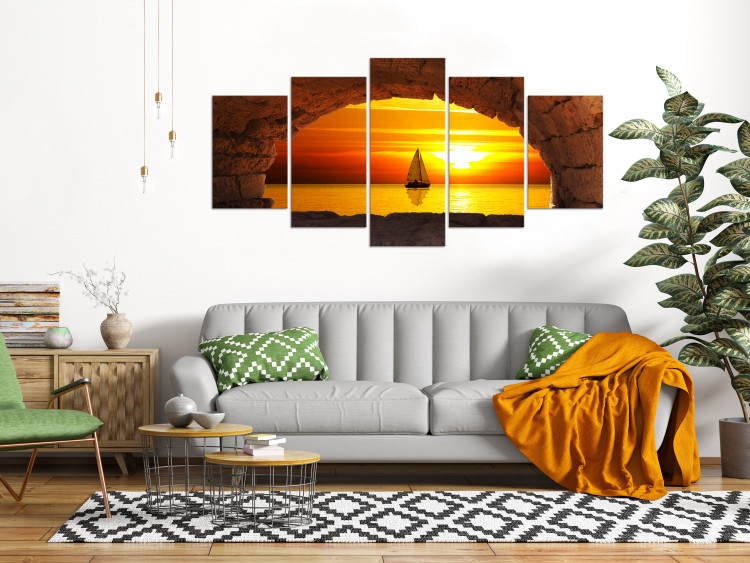 Canvas Print At the End of the World (5 Parts) Wide 129143 additionalImage 3