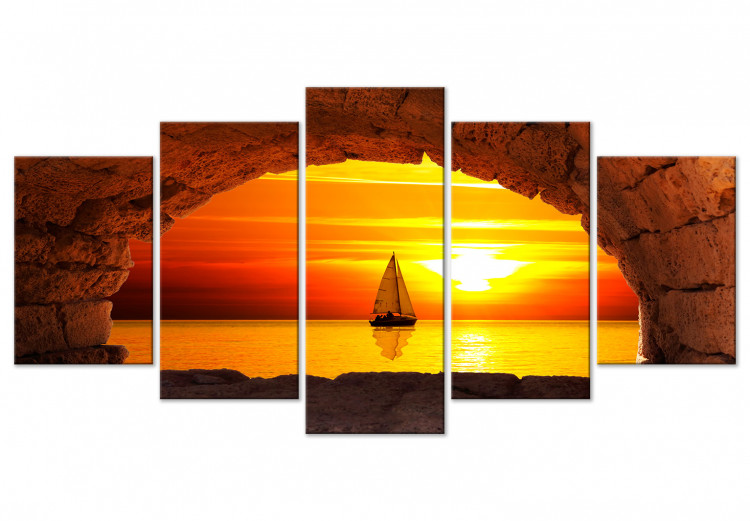Canvas Print At the End of the World (5 Parts) Wide 129143
