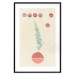 Wall Poster Bluebells - abstraction with green plant and warm-colored circles 129343 additionalThumb 15