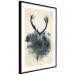 Wall Poster Forest Spirit - abstract dark deer with large antlers on a beige background 130343 additionalThumb 8