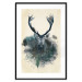 Wall Poster Forest Spirit - abstract dark deer with large antlers on a beige background 130343 additionalThumb 15