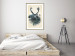 Wall Poster Forest Spirit - abstract dark deer with large antlers on a beige background 130343 additionalThumb 13