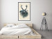 Wall Poster Forest Spirit - abstract dark deer with large antlers on a beige background 130343 additionalThumb 24