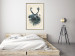 Wall Poster Forest Spirit - abstract dark deer with large antlers on a beige background 130343 additionalThumb 22