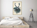 Wall Poster Forest Spirit - abstract dark deer with large antlers on a beige background 130343 additionalThumb 5