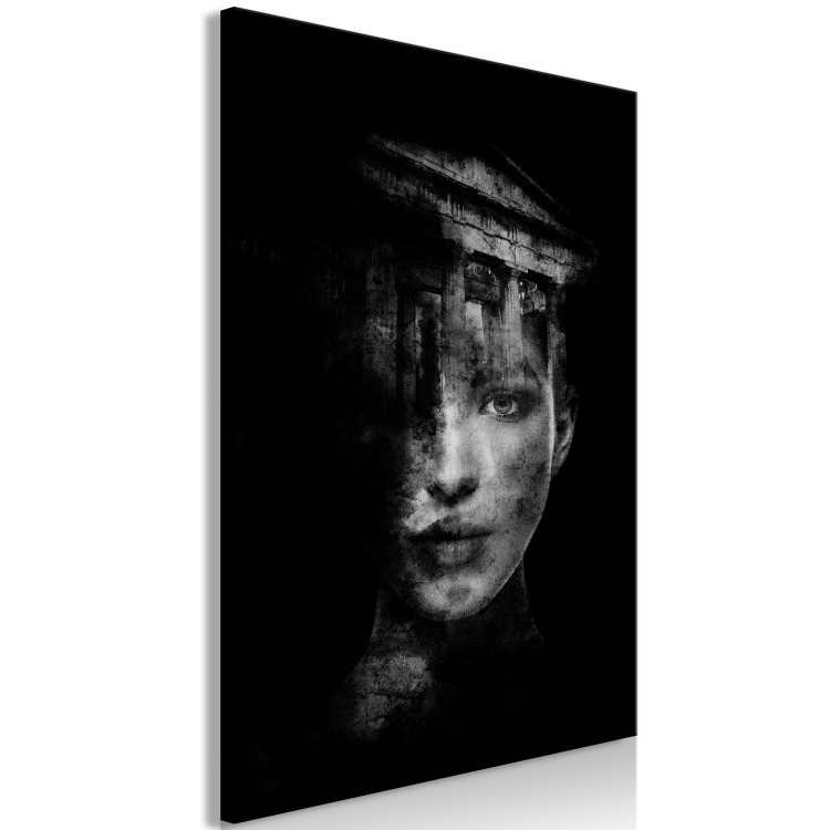 Canvas Art Print Feminine Architecture (1-piece) Vertical - gray portrait of a woman 131743 additionalImage 2