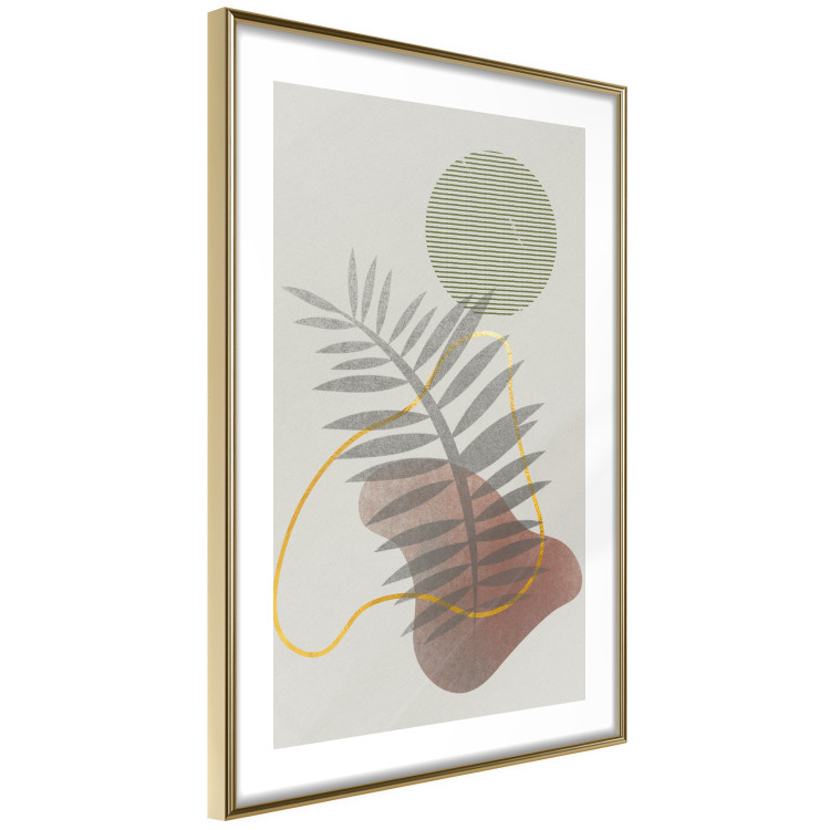 Poster Palm Shadow - plant among various figures in an abstract motif 131843 additionalImage 9