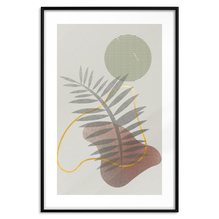 Poster Palm Shadow - plant among various figures in an abstract motif 131843 additionalImage 17