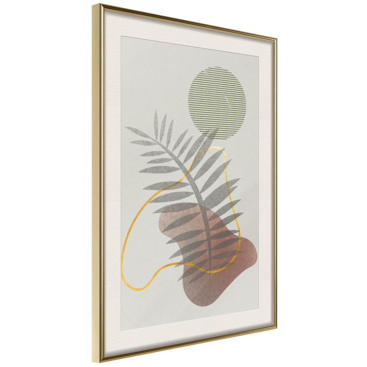Poster Palm Shadow - plant among various figures in an abstract motif 131843 additionalImage 9