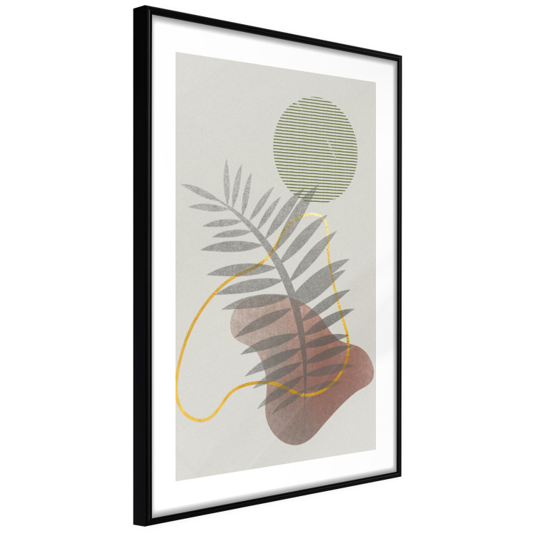 Poster Palm Shadow - plant among various figures in an abstract motif 131843 additionalImage 12