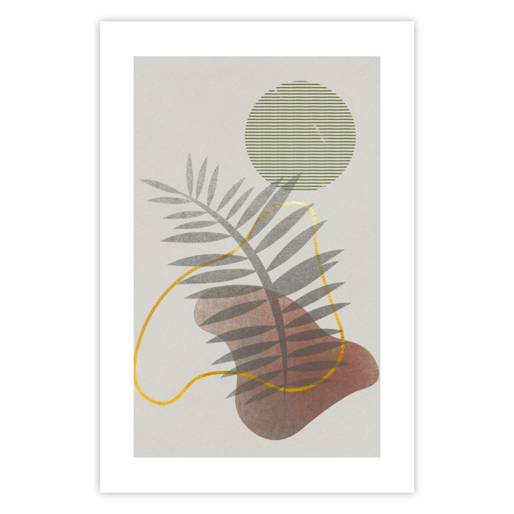 Poster Palm Shadow - plant among various figures in an abstract motif 131843 additionalImage 19