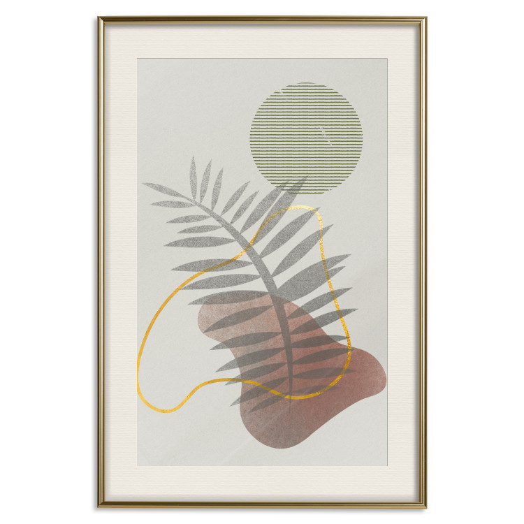 Poster Palm Shadow - plant among various figures in an abstract motif 131843 additionalImage 20