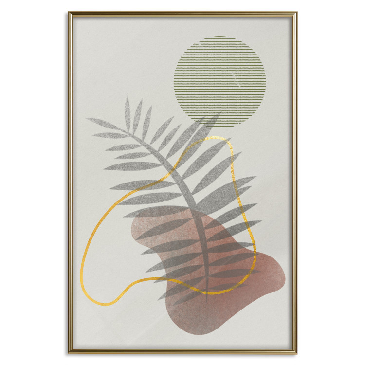 Poster Palm Shadow - plant among various figures in an abstract motif 131843 additionalImage 21