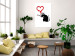 Wall Poster Love Rat - rat painting a red heart on a white plain wall 132443 additionalThumb 25