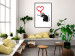 Wall Poster Love Rat - rat painting a red heart on a white plain wall 132443 additionalThumb 5