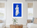 Poster Blue Goddess - sketchy sculpture of a female silhouette on a blue background 134443 additionalThumb 3