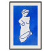 Poster Blue Goddess - sketchy sculpture of a female silhouette on a blue background 134443 additionalThumb 19