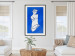 Poster Blue Goddess - sketchy sculpture of a female silhouette on a blue background 134443 additionalThumb 24