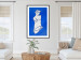 Poster Blue Goddess - sketchy sculpture of a female silhouette on a blue background 134443 additionalThumb 18