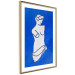 Poster Blue Goddess - sketchy sculpture of a female silhouette on a blue background 134443 additionalThumb 7