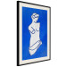 Poster Blue Goddess - sketchy sculpture of a female silhouette on a blue background 134443 additionalThumb 2