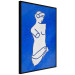 Poster Blue Goddess - sketchy sculpture of a female silhouette on a blue background 134443 additionalThumb 11