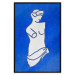 Poster Blue Goddess - sketchy sculpture of a female silhouette on a blue background 134443 additionalThumb 16
