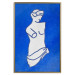 Poster Blue Goddess - sketchy sculpture of a female silhouette on a blue background 134443 additionalThumb 21