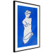 Poster Blue Goddess - sketchy sculpture of a female silhouette on a blue background 134443 additionalThumb 8