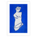 Poster Blue Goddess - sketchy sculpture of a female silhouette on a blue background 134443 additionalThumb 19
