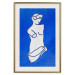 Poster Blue Goddess - sketchy sculpture of a female silhouette on a blue background 134443 additionalThumb 20