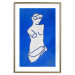Poster Blue Goddess - sketchy sculpture of a female silhouette on a blue background 134443 additionalThumb 16