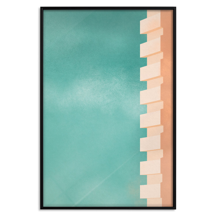 Poster Northern Balconies - architecture of a pastel-colored wall against a bright sky 134743 additionalImage 16