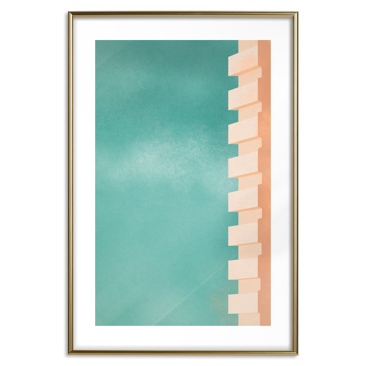 Poster Northern Balconies - architecture of a pastel-colored wall against a bright sky 134743 additionalImage 14