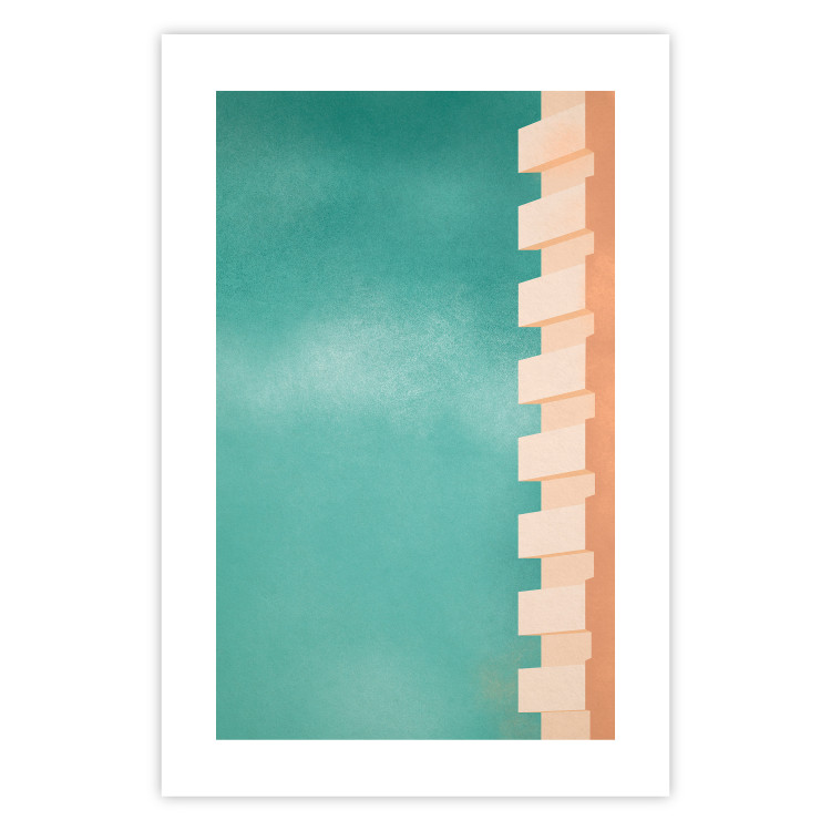 Poster Northern Balconies - architecture of a pastel-colored wall against a bright sky 134743 additionalImage 19