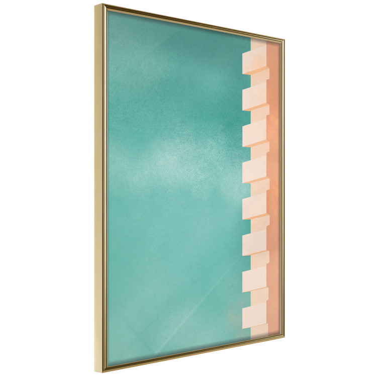 Poster Northern Balconies - architecture of a pastel-colored wall against a bright sky 134743 additionalImage 12