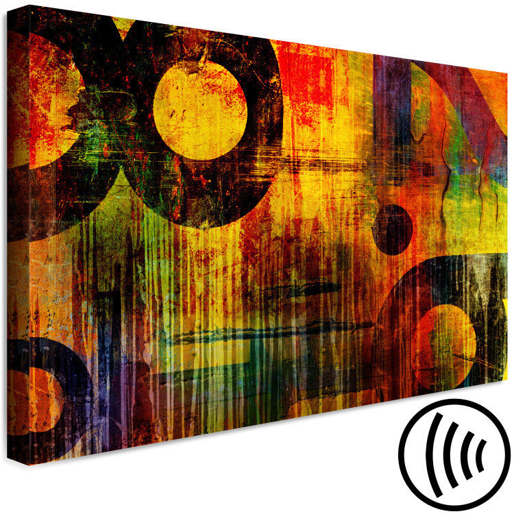 Canvas Print Painted Poetry (1-piece) Wide - abstract colorful patterns 135343 additionalImage 6