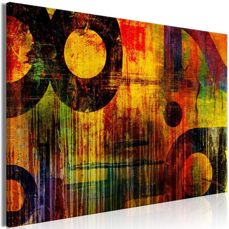 Canvas Print Painted Poetry (1-piece) Wide - abstract colorful patterns 135343 additionalImage 2