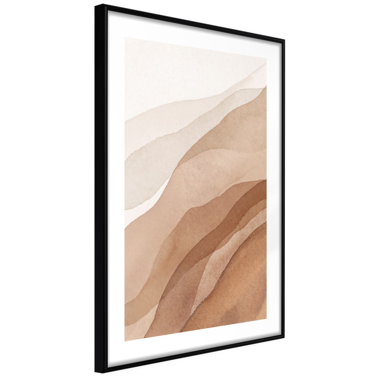 Poster Descending Mist - unique abstraction in warm-toned waves 136043 additionalImage 25