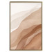 Poster Descending Mist - unique abstraction in warm-toned waves 136043 additionalThumb 4