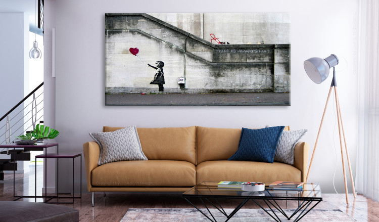 Large canvas print Girl With a Balloon by Banksy II [Large Format] 136443 additionalImage 4
