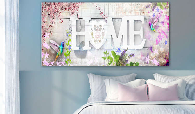 Large canvas print Home and Hummingbirds - Pink II [Large Format] 137643 additionalImage 6