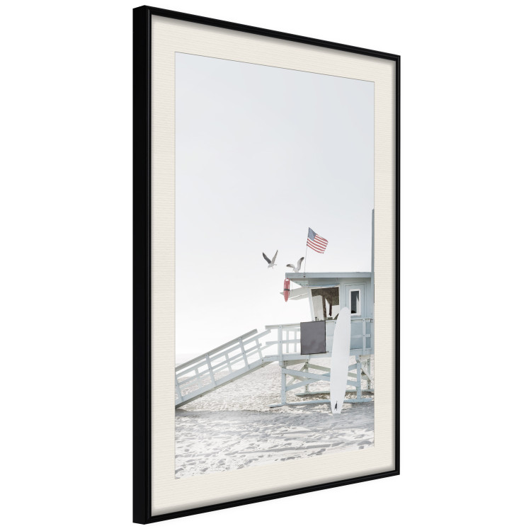Wall Poster Santa Monica Beach - landscape of an American lifeguard hut on the beach 137843 additionalImage 8