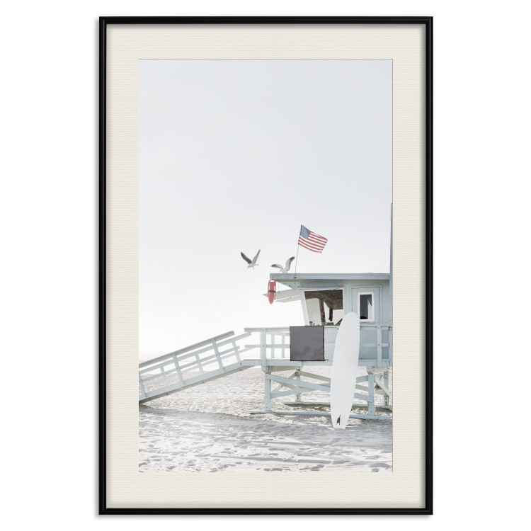 Wall Poster Santa Monica Beach - landscape of an American lifeguard hut on the beach 137843 additionalImage 19